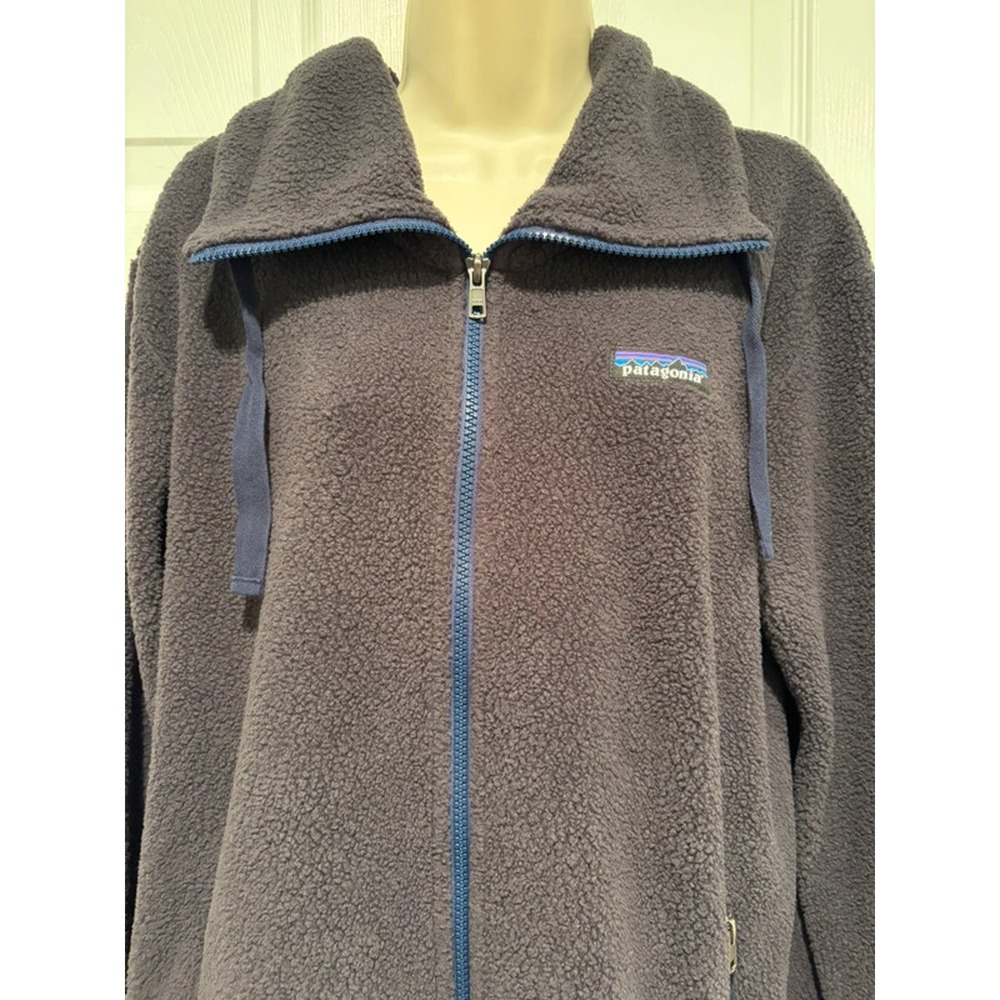 Patagonia Los Gatos Fleece Jacket Womens M Charcoal Gray Full Zip Sherpa 26150